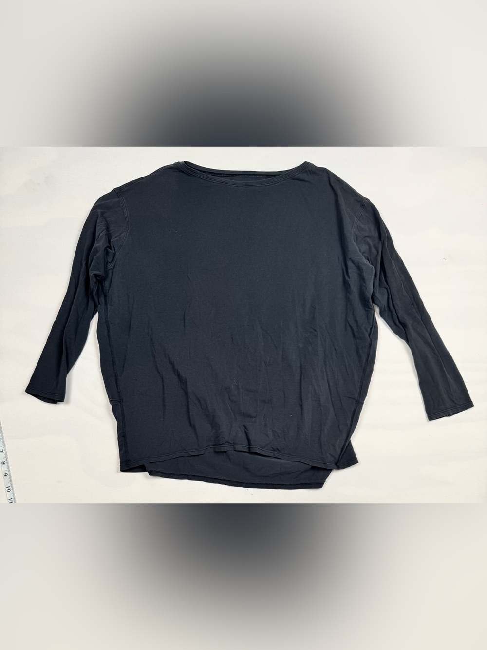 Lululemon Back In Action Long Sleeve Black Pima Cotton Women’s 8 Retail $58